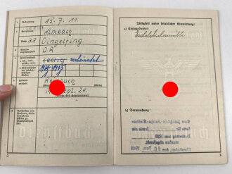Organisation Todt - Dienstbuch eines Angehörigen aus Dingelfing, datiert 1940