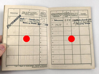 Organisation Todt - Dienstbuch eines Angehörigen aus Dingelfing, datiert 1940