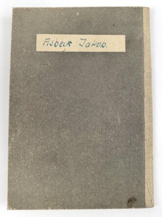 Organisation Todt - Dienstbuch eines Angehörigen aus Dingelfing, datiert 1940