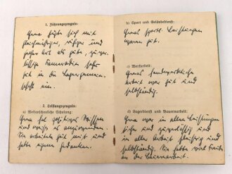 Landjahr Ausweis für das Landjahrlager Werscherberg Osnabrück einer BDM Angehörigen aus Limburg, ausgestellt 1938