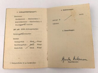 Landjahr Ausweis für das Landjahrlager Werscherberg Osnabrück einer BDM Angehörigen aus Limburg, ausgestellt 1938