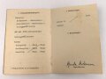 Landjahr Ausweis für das Landjahrlager Werscherberg Osnabrück einer BDM Angehörigen aus Limburg, ausgestellt 1938