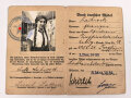 Mitgliedausweis für den Bund deutscher Mädel, Gau Rheinpfalz Obergau 13, datiert 1934