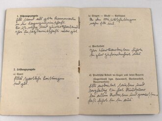 BDM Landjahr Ausweis für das Landjahrlager Altkarbe Schneidemühl, datiert 1941