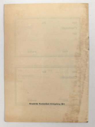 Königsberg, "BDM Kriegseinsatz"  Ausweis, die Hakenkreuz übermalt,  datiert 1942