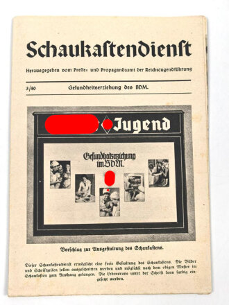Schaukastendienst, Gesundheitserziehung der BDM, NR 3/40
