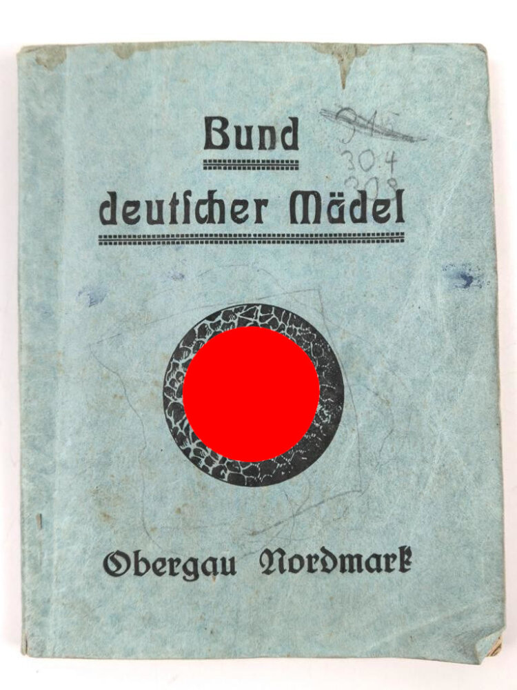 Bund deutscher Mädel Obergau Nordmark, Liederbuch, 64 Seiten, datiert