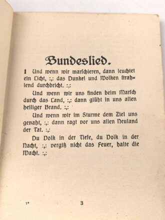 Bund deutscher Mädel Obergau Nordmark, Liederbuch, 64 Seiten, datiert 1933