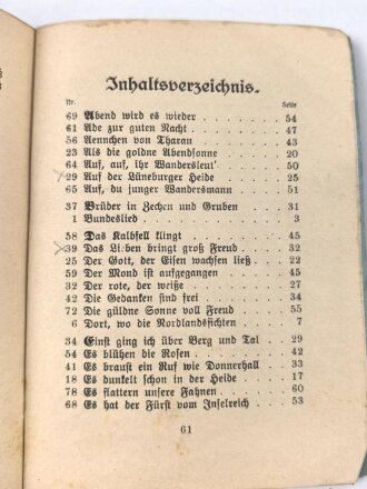 Bund deutscher Mädel Obergau Nordmark, Liederbuch, 64 Seiten, datiert 1933