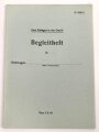 D 698/2 "Begleitheft für Kraftwagen", datiert 1944, vermutlich alter Nachdruck