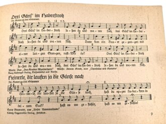 Liederblatt der HJ, Sonderausgabe für Jungmädel, Blatt 3 Tierlieder, Bann Meschede, 15 Blatt
