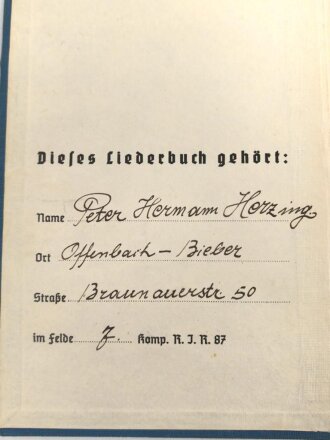 "Kriegskameraden" Soldaten- und Volkslieder,...