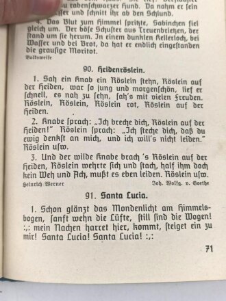 "Kriegskameraden" Soldaten- und Volkslieder, Weihnachten 1939 mit 98 Seiten, DIN A6