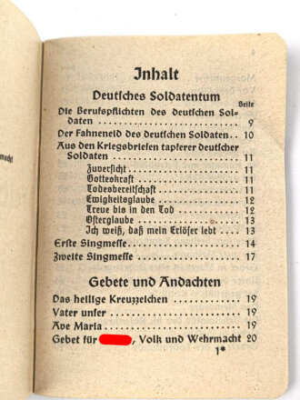 Evangelisches Feldgesangbuch, 93 Seiten, Kleinformat