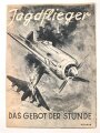 "Jagdflieger - Das Gebot der Stunde", Vierseitige Anwerbefaltbaltt der Luftwaffe, DIN A6