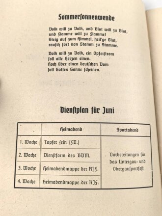 BDM, Führerinnen-Dienst des Obergaues Oberdonau, Juni 1940 Folge 4, DIN A5