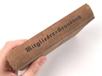 "Mitglieder Grundbuch" Jungmädel Gruppe 13/55  Raum Bielefeld für das Jahr 1937, ca 240 Seiten, gebraucht, unter DIN A5