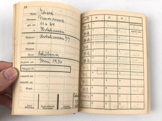 "Mitglieder Grundbuch" Jungmädel Gruppe 13/55  Raum Bielefeld für das Jahr 1937, ca 240 Seiten, gebraucht, unter DIN A5