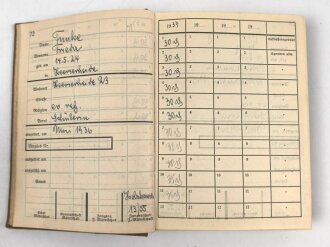 "Mitglieder Grundbuch" Jungmädel Gruppe 13/55  Raum Bielefeld für das Jahr 1937, ca 240 Seiten, gebraucht, unter DIN A5