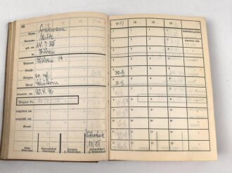 "Mitglieder Grundbuch" Jungmädel Gruppe 13/55  Raum Bielefeld für das Jahr 1937, ca 240 Seiten, gebraucht, unter DIN A5