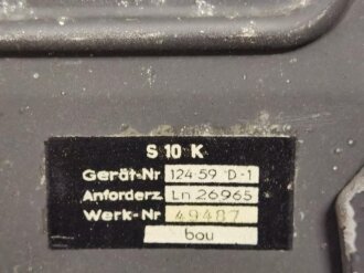 Luftwaffe, Prüftafel PT10 für Fu G 10.  Anforderungszeichen Ln 8162