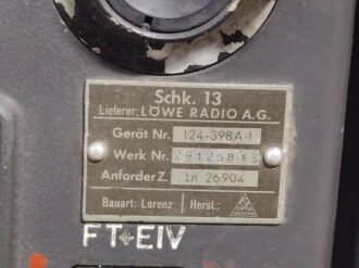 Luftwaffe, Prüftafel PT10 für Fu G 10.  Anforderungszeichen Ln 8162