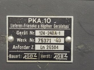 Luftwaffe, Prüftafel PT10 für Fu G 10.  Anforderungszeichen Ln 8162