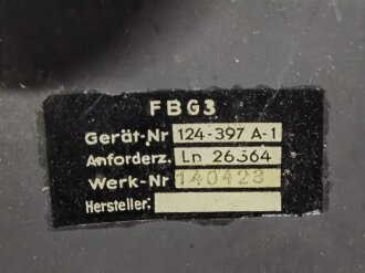 Luftwaffe, Prüftafel PT10 für Fu G 10.  Anforderungszeichen Ln 8162