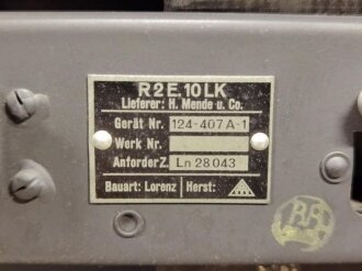 Luftwaffe, Prüftafel PT10 für Fu G 10.  Anforderungszeichen Ln 8162