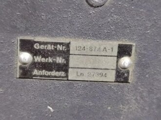 Luftwaffe, Prüftafel PT10 für Fu G 10.  Anforderungszeichen Ln 8162