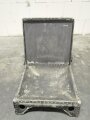 Luftwaffe , Flugzeugsitz aus Leichtmetall. Originallack, Breite 46,5cm