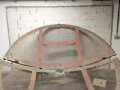 Parabolspiegel für Flak Zielgerät ( Funkmessgerät ) FuSE 64 Mannheim. Knapp 340 cm Durchmesser, Originallack, in Teilen alt überlackiert. Verbogen. Tolles Stück, selten