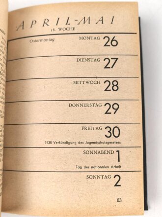 "Wir schaffen" Jahrbuch des Bundes Deutscher Mädel 1943, ca 240 Seiten, ungebraucht, DIN A6