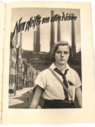 "Schafft uns Jugendherbergen - Wir sind die Garanten der Zukunft" datiert 1934, gebraucht, DIN A6 mit Bestellschein