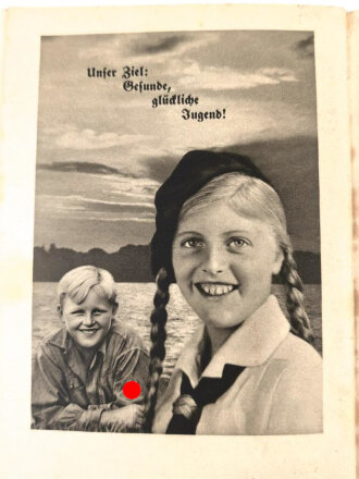 "Schafft uns Jugendherbergen - Wir sind die Garanten der Zukunft" datiert 1934, gebraucht, DIN A6 mit Bestellschein