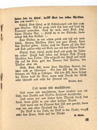BDM - Liederbuch, Nationalsozialistischer Liederschatz Band 10, 32 Seiten, gebraucht, DIN A6, Rückseite fehlt