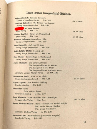 "JM Führerinnen-Dienst, Bayerische Ostmark" November/Dezember 1941, 48 Seiten, gebraucht, DIN A5