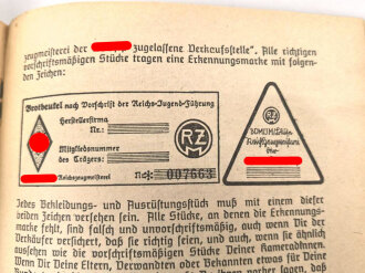 Dv JM 1, Dienstvorschrift der Hitler-Jugend "Der Jungmädelsdienst" 1938, 56 Seiten, gebraucht, DIN A5