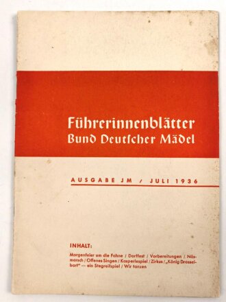 "Führerinnenblätter Bund Deutscher...