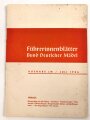 "Führerinnenblätter Bund Deutscher Mädel" Ausgabe JM / Juli 1936, 32 Seiten, gebraucht, DIN A5