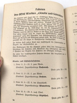 "Führerinnendienst, Obergau Niedersachsen 8" Folge 1, 1939, 50 Seiten, gebraucht, DIN A5