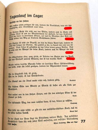 Die Mädelschaft - Blätter für Heimabendgestaltung der Mädel, Juni Ausgabe 1937, Folge 6 "Mädel im Lager" 32 Seiten, A5