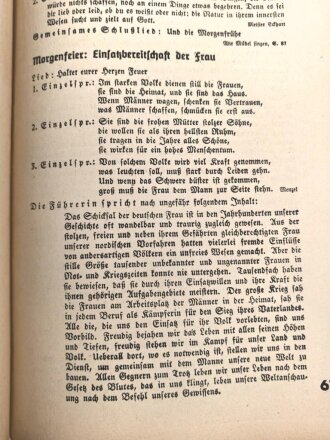 Die Mädelschaft - Blätter für Heimabendgestaltung der Mädel, Juni Ausgabe 1937, Folge 6 "Mädel im Lager" 32 Seiten, A5