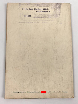 Die Mädelschaft - Blätter für Heimabendgestaltung der Mädel, Juni Ausgabe 1937, Folge 6 "Mädel im Lager" 32 Seiten, A5