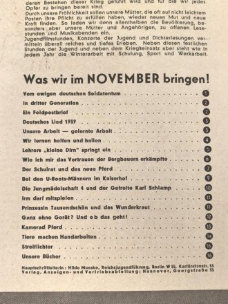 Das Deutsche Mädel - Die Zeitschrift des BDM, Jahrgang 1939 Juliheft