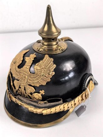 Preussen, Pickelhaube in Kopfgrösse 57, neuzeitliche Anfertigung