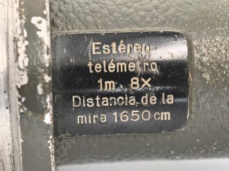 Entfernungsmesser 1 Meter Raumbild , Hersteller Carl Zeiss Jena, Exportausführung für Argentinien ?  Sehr dunkle Durchsicht