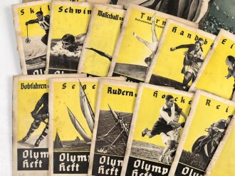 Olympische Spiele Berlin 1936, Konvolut Hefte zum Thema.