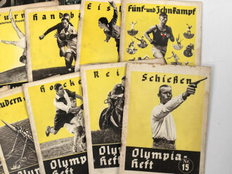 Olympische Spiele Berlin 1936, Konvolut Hefte zum Thema.