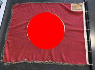 Fahne der NSDAP Ortsgruppe Leussow. Die Hakenkreuze Nachlackiert, sonst unberührt und zusammengehörig. War scheinbar nie auseinander. das Fahnentuch mit Mottenschäden. KEIN VERSAND
